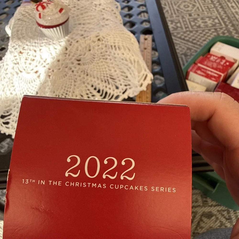Hallmark Ornament Christmas Cupcakes #13 2022 Holiday Merry Mint Red Velvet Cake